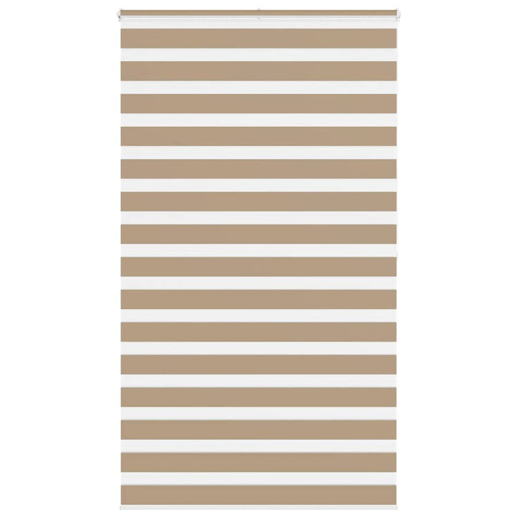 Vidaxl zebra blind 130x200 cm stofbreedte 125,9 cm polyester zandbruin