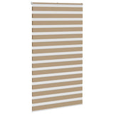 Vidaxl zebra blind 130x200 cm stofbreedte 125,9 cm polyester zandbruin - afbeelding 3