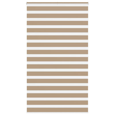 Vidaxl zebra blind 135x200 cm stofbreedte 130,9 cm polyester zandbruin