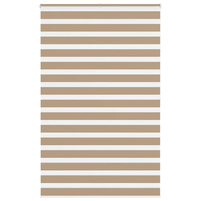 Vidaxl zebra blind 140x200 cm stofbreedte 135,9 cm polyester zandbruin