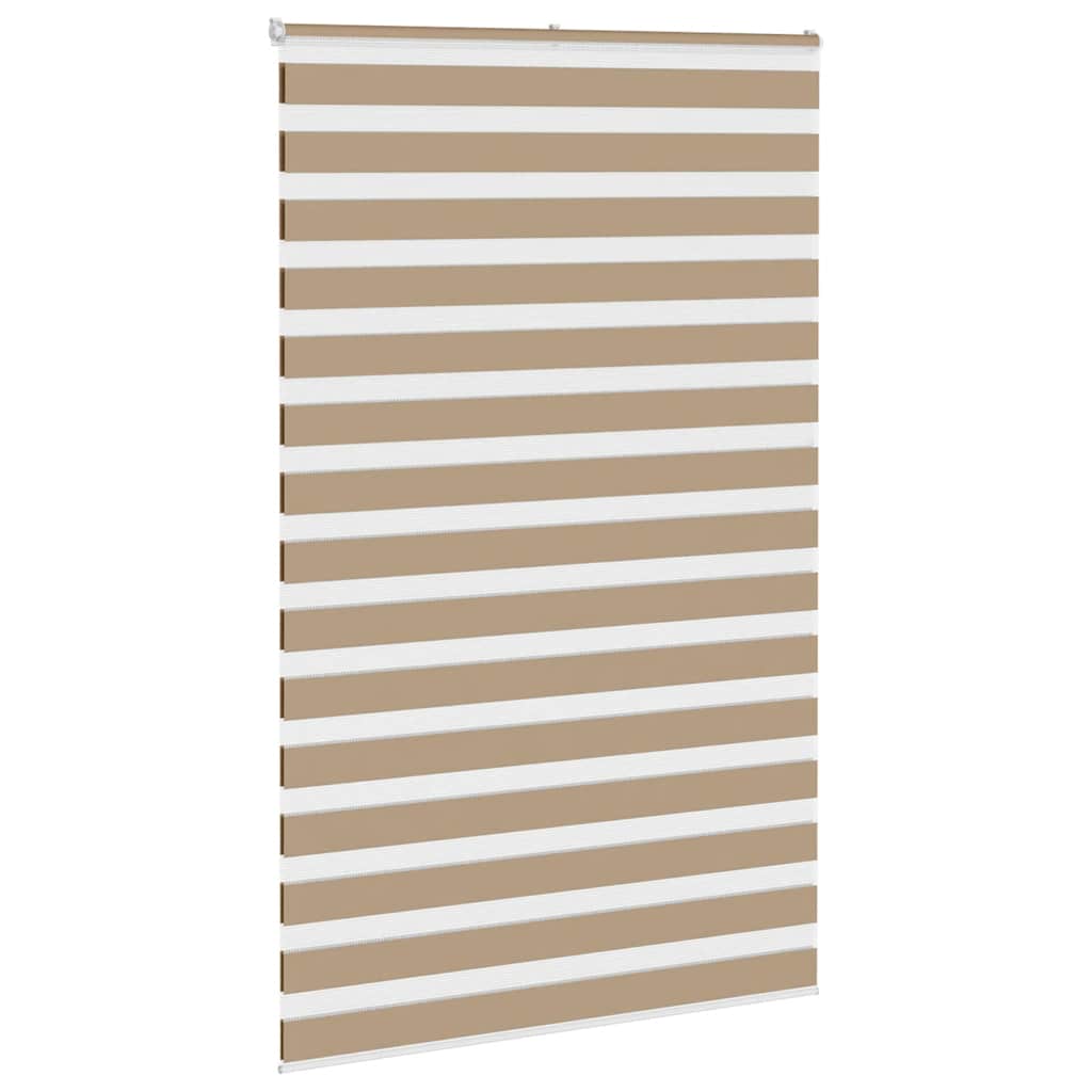 Vidaxl zebra blind 140x200 cm stofbreedte 135,9 cm polyester zandbruin