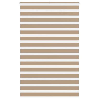 Vidaxl zebra blind 145x200 cm stofbreedte 140,9 cm polyester zandbruin