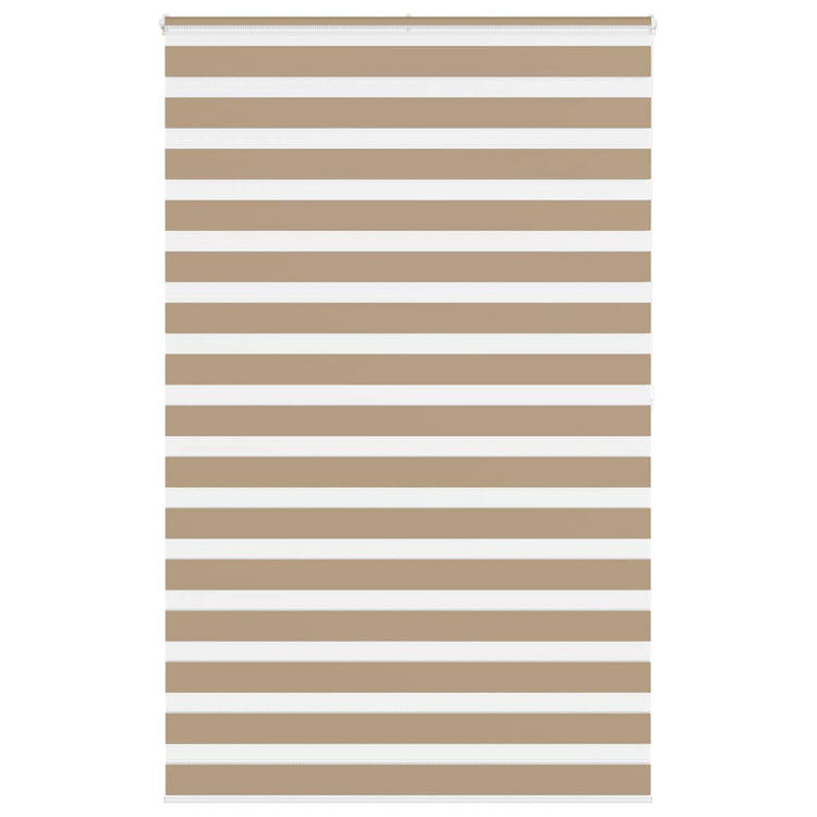 Vidaxl zebra blind 145x200 cm stofbreedte 140,9 cm polyester zandbruin