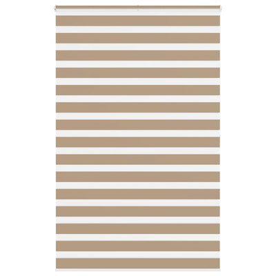 Vidaxl zebra blind 150x200 cm stofbreedte 145,9 cm polyester zandbruin