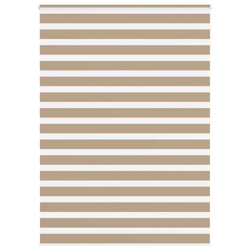 Vidaxl zebra blind 155x200 cm stofbreedte 150,9 cm polyester zandbruin