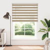 Vidaxl zebra blind 155x200 cm stofbreedte 150,9 cm polyester zandbruin