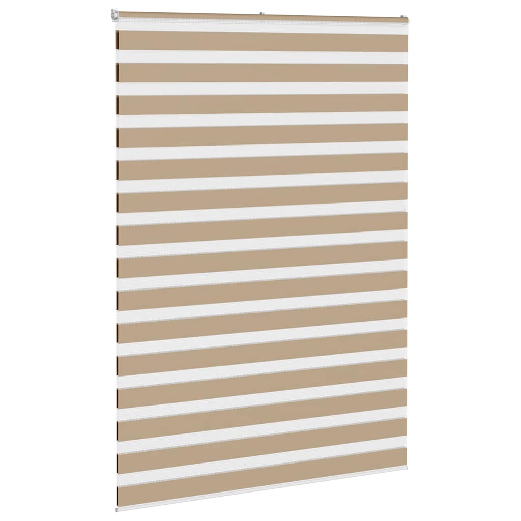 Vidaxl zebra blind 165x200 cm stofbreedte 160,9 cm polyester zandbruin
