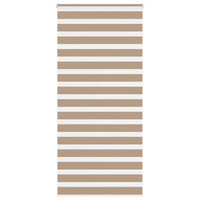 Vidaxl zebra blind 95x230 cm stofbreedte 90,9 cm polyester zandbruin