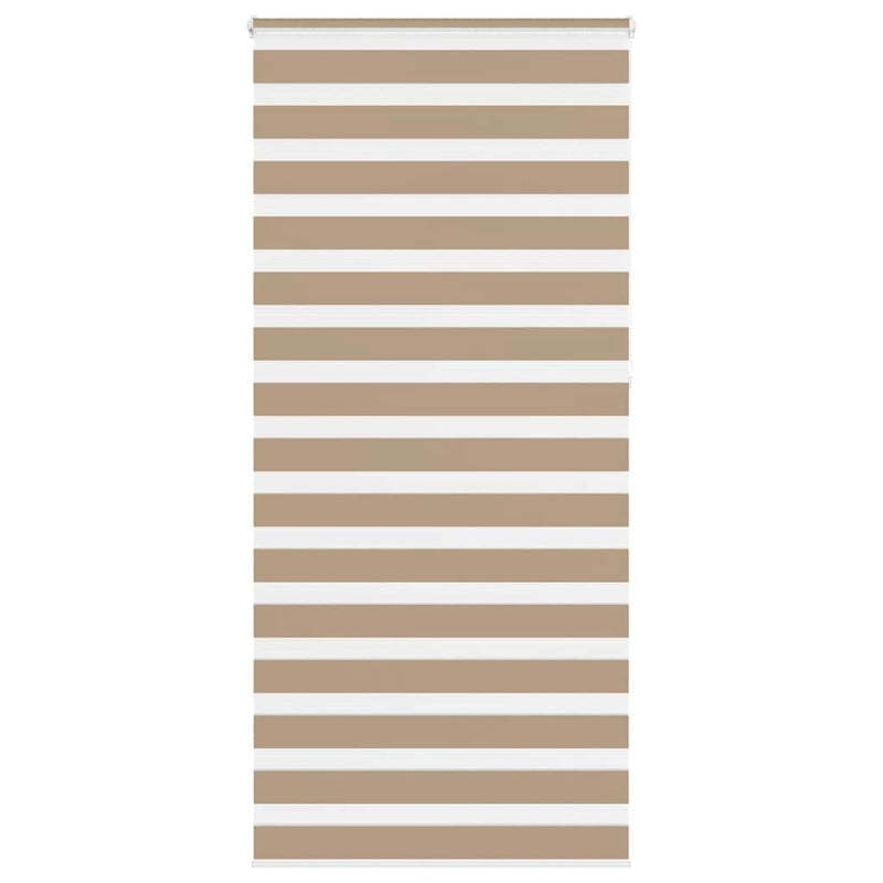 Vidaxl zebra blind 95x230 cm stofbreedte 90,9 cm polyester zandbruin