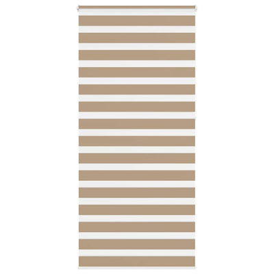 Vidaxl zebra blind 100x230 cm stofbreedte 95,9 cm polyester zandbruin