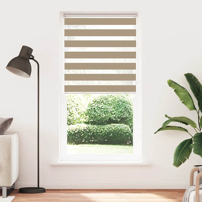 Vidaxl zebra blind 110x230 cm stofbreedte 105,9 cm polyester zandbruin