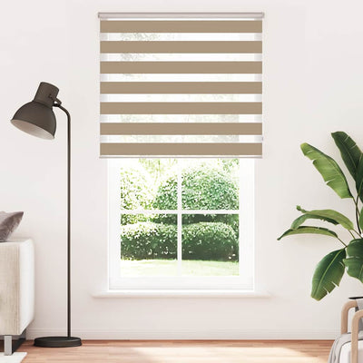 Vidaxl zebra blind 120x230 cm stofbreedte 115,9 cm polyester zandbruin
