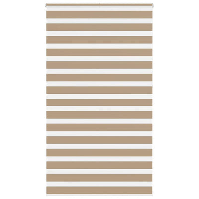 Vidaxl zebra blind 125x230 cm stofbreedte 120,9 cm polyester zandbruin