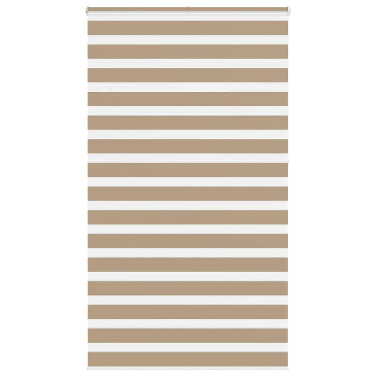 Vidaxl zebra blind 130x230 cm stofbreedte 125,9 cm polyester zandbruin