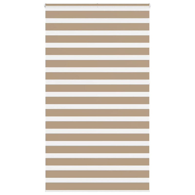 Vidaxl zebra blind 130x230 cm stofbreedte 125,9 cm polyester zandbruin