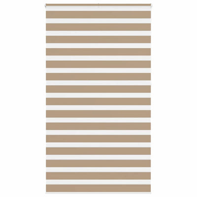 Vidaxl zebra blind 135x230 cm stofbreedte 130,9 cm polyester zandbruin