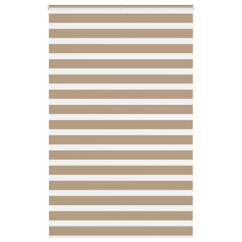 Vidaxl zebra blind 145x230 cm stofbreedte 140,9 cm polyester zandbruin