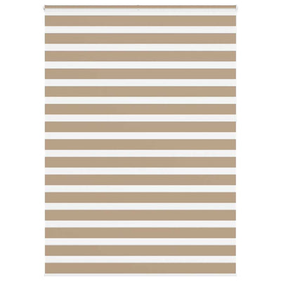 Vidaxl zebra blind 155x230 cm stofbreedte 150,9 cm polyester zandbruin