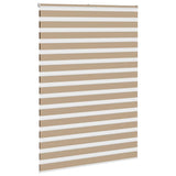 Vidaxl zebra blind 155x230 cm stofbreedte 150,9 cm polyester zandbruin - afbeelding 3