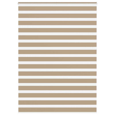Vidaxl zebra blind 165x230 cm stofbreedte 160,9 cm polyester zandbruin