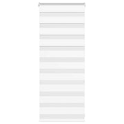 Vidaxl zebra rolgordijn 65x100 cm stofbreedte 60,9 cm polyester wit - afbeelding 1