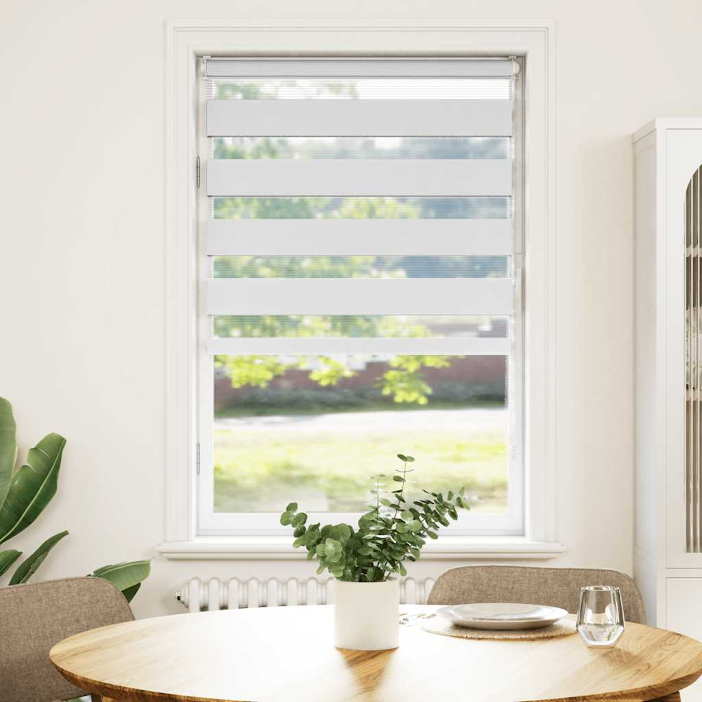Vidaxl zebra blind 80x100 cm stofbreedte 75,9 cm polyester wit