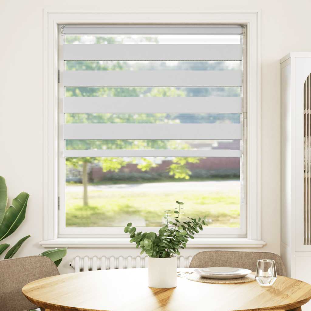 Vidaxl zebra blind 100x100 cm stofbreedte 95,9 cm polyester wit