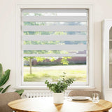 Vidaxl zebra blind 110x100 cm stofbreedte 105,9 cm polyester wit - afbeelding 1