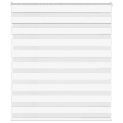 Vidaxl zebra blind 125x100 cm stofbreedte 120,9 cm polyester wit