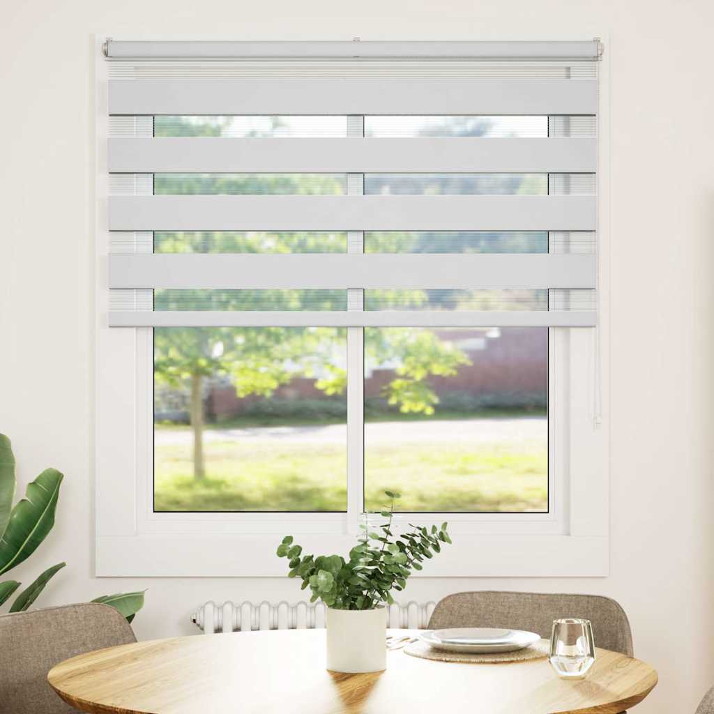 Vidaxl zebra blind 125x100 cm stofbreedte 120,9 cm polyester wit