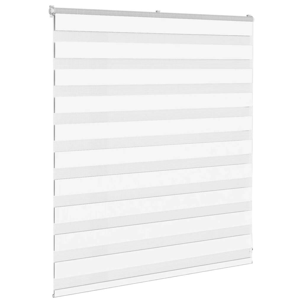 Vidaxl zebra blind 130x100 cm stofbreedte 125,9 cm polyester wit