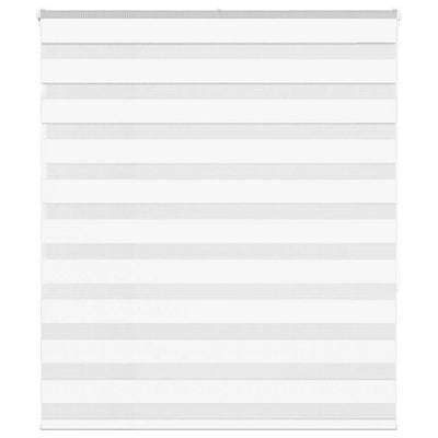 Vidaxl zebra rolgordijn 125x150 cm stofbreedte 120,9cm polyester wit