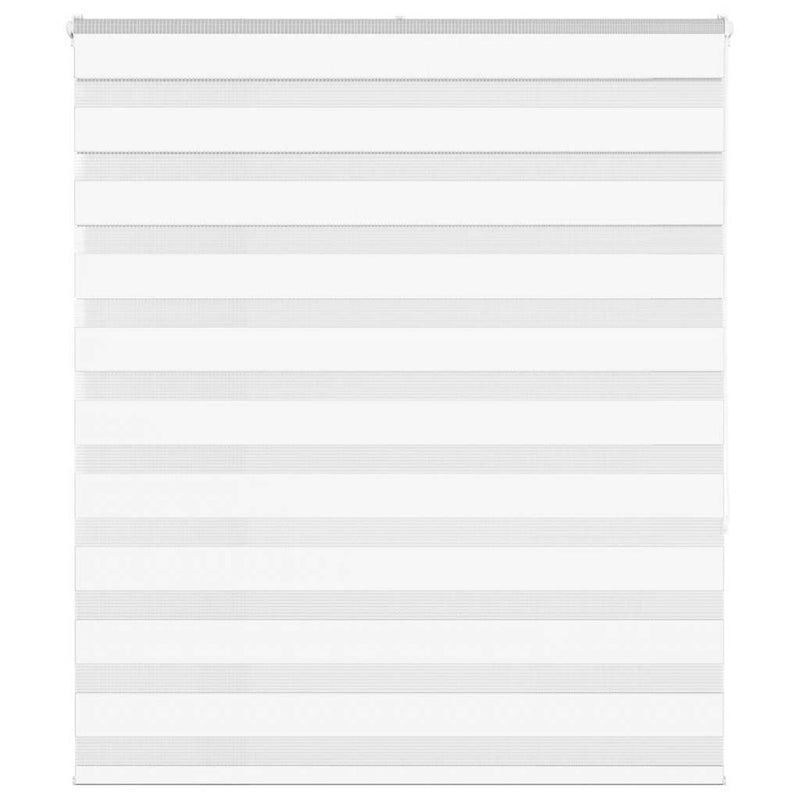Vidaxl zebra rolgordijn 125x150 cm stofbreedte 120,9cm polyester wit