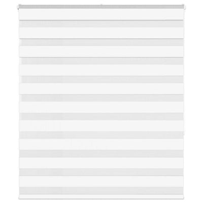 Vidaxl zebra rolgordijn 130x150 cm stofbreedte 125,9cm polyester wit