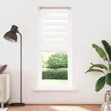 Vidaxl zebra rolgordijn 75x200 cm stofbreedte 70,9 cm polyester wit - afbeelding 1