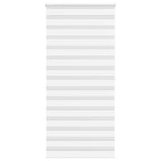 Vidaxl zebra rolgordijn 95x200 cm stofbreedte 90,9 cm polyester wit - afbeelding 1