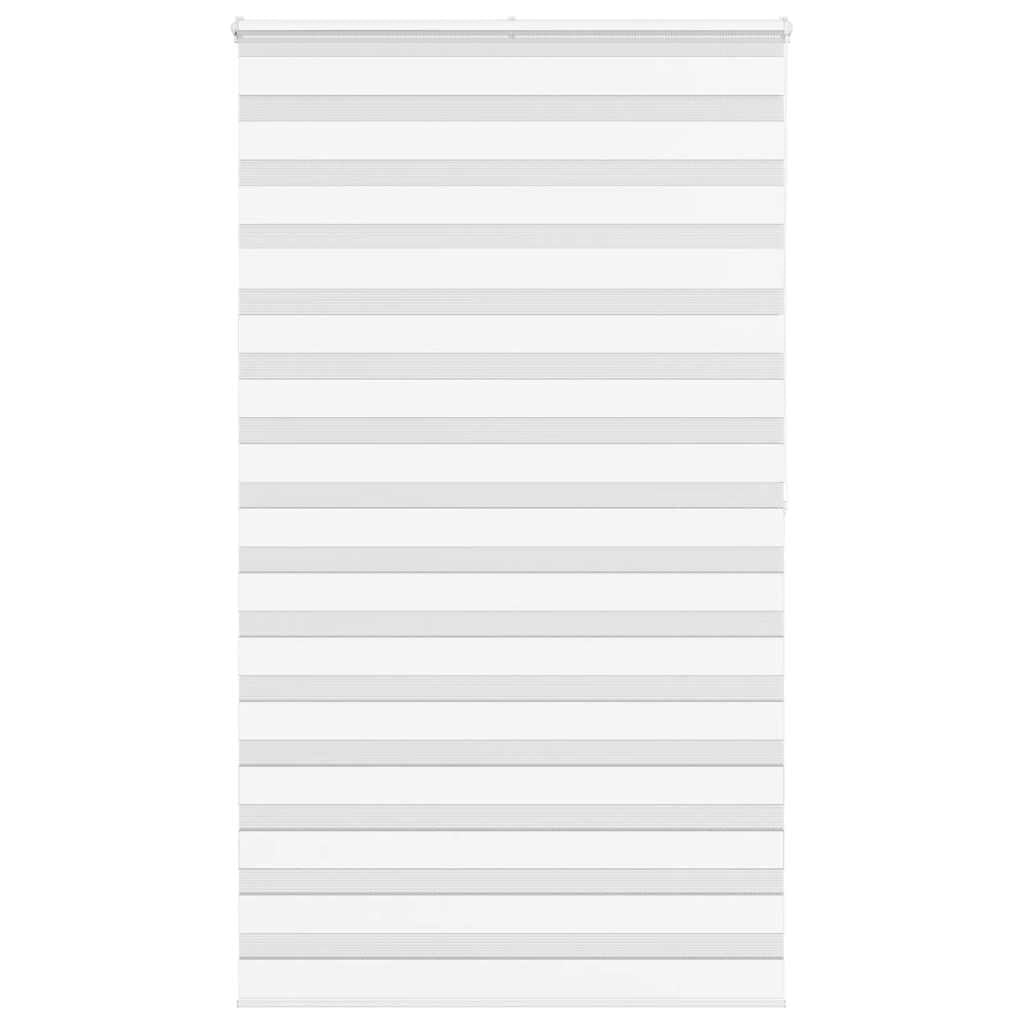 Vidaxl zebra rolgordijn 130x200 cm stofbreedte 125,9cm polyester wit