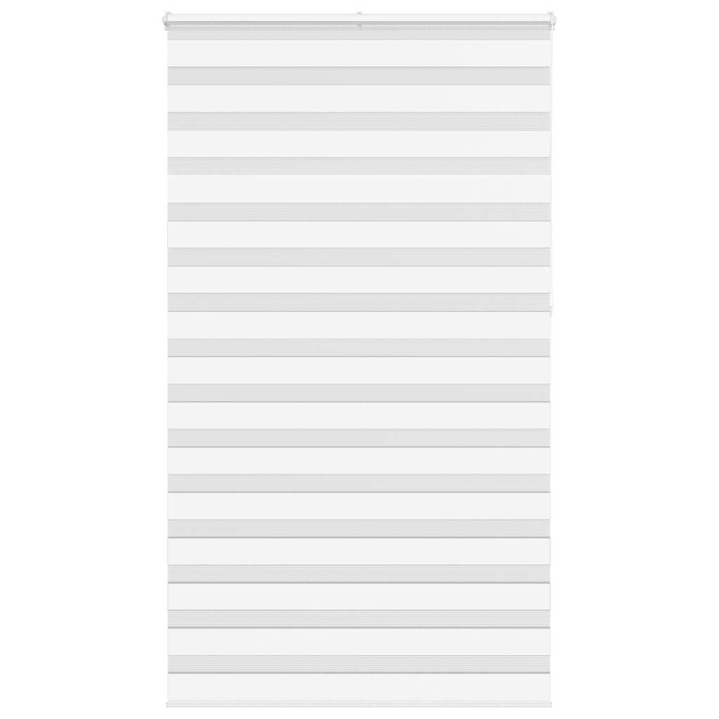 Vidaxl zebra rolgordijn 130x230 cm stofbreedte 125,9cm polyester wit