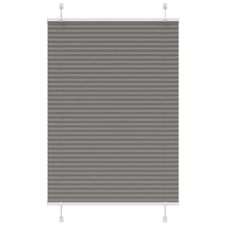 Vidaxl plissé rolgordijn 100x100 cm stofbreedte 99,4 cm antraciet