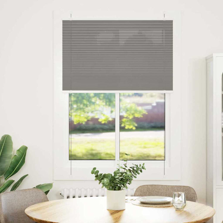 Vidaxl plissé rolgordijn 100x100 cm stofbreedte 99,4 cm antraciet