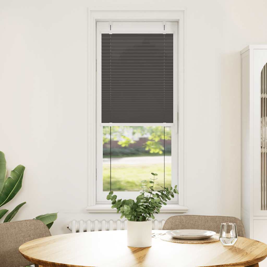 Vidaxl plissé rolgordijn 40x100 cm stofbreedte 39,4 cm polyester zwart