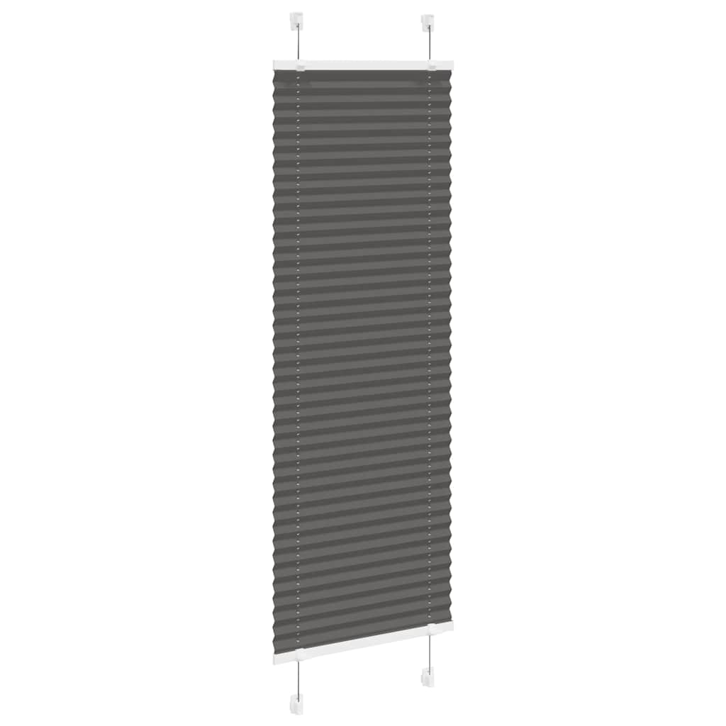Vidaxl plissé rolgordijn 40x100 cm stofbreedte 39,4 cm polyester zwart