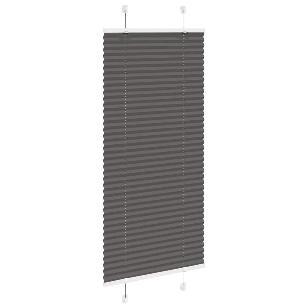 Vidaxl plissé rolgordijn 60x100 cm stofbreedte 59,4 cm polyester zwart