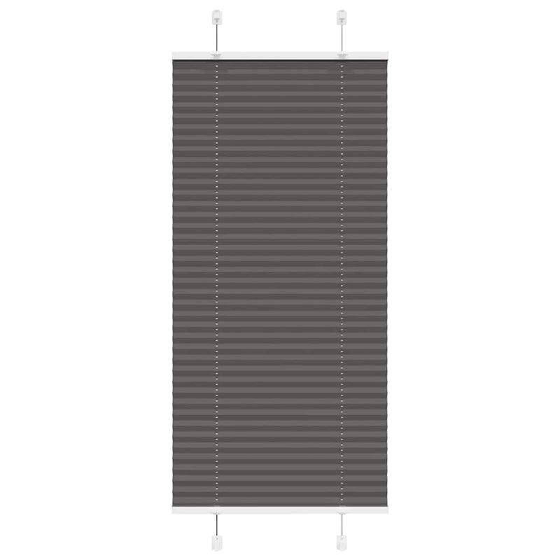 Vidaxl plissé rolgordijn 65x100 cm stofbreedte 64,4 cm polyester zwart