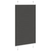 Vidaxl plissé rolgordijn 75x100 cm stofbreedte 74,4 cm polyester zwart