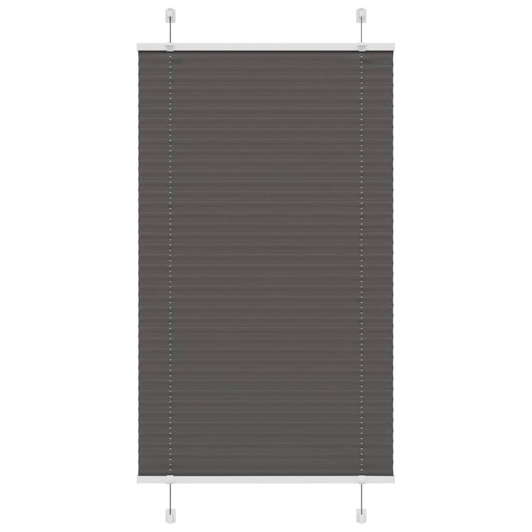 Vidaxl plissé rolgordijn 80x100 cm stofbreedte 79,4 cm polyester zwart