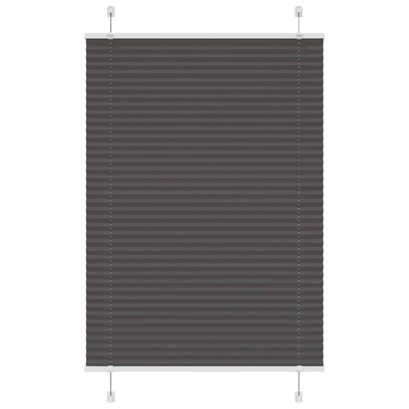 Vidaxl plissé rolgordijn 85x100 cm stofbreedte 84,4 cm polyester zwart