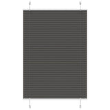 Vidaxl plissé rolgordijn 90x100 cm stofbreedte 89,4 cm polyester zwart - afbeelding 2