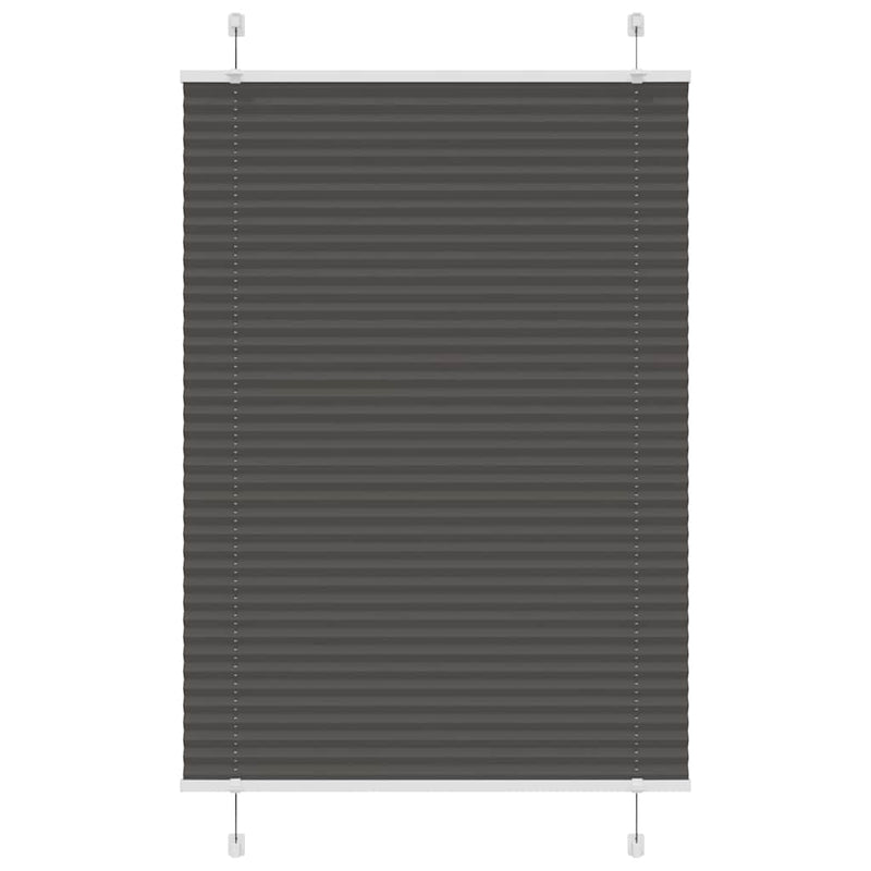 Vidaxl plissé rolgordijn 90x100 cm stofbreedte 89,4 cm polyester zwart