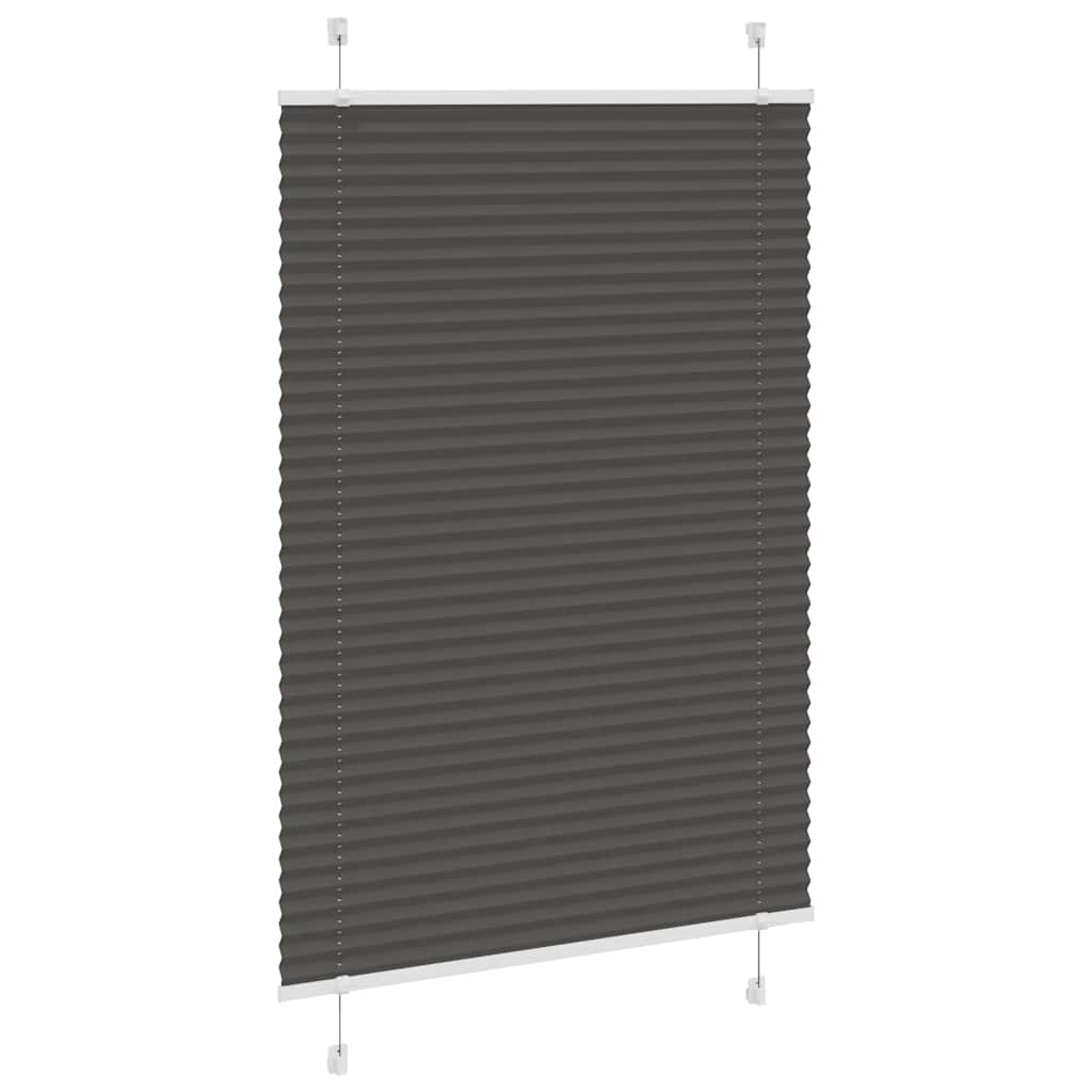 Vidaxl plissé rolgordijn 95x100 cm stofbreedte 94,4 cm polyester zwart